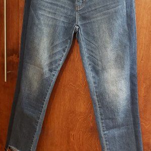 WHBM Tuxedo Step Hem Straight Jeans 6 EUC